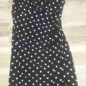 Ralph Lauren Polka Dot Dress Black & White Size 8